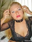 LusciousModels Curvy Meile, black lingerie and blindfold