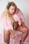 LusciousModels Curvy blonde Meile lingerie and stockings- part 1