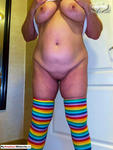 BustyBlissDiaries Rainbow Striped Stockings