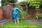 TrishasDiary PVC Raincoat in the Garden