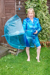 TrishasDiary PVC Raincoat in the Garden