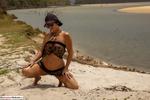 Roxeanne Naked pussy play on the beach