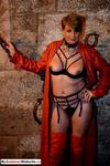DevineDoms Mistress Devine in red leather