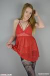 LusciousModels Rachel Rose red lingerie and black stockings - part 3