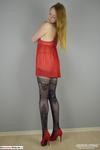 LusciousModels Rachel Rose red lingerie and black stockings - part 3