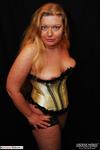 LusciousModels Curvy Meile in gold color corset - part 1