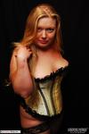 LusciousModels Curvy Meile in gold color corset - part 1