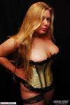 LusciousModels Curvy Meile in gold color corset - part 1