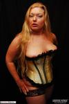 LusciousModels Curvy Meile in gold color corset - part 1