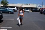 Roxeanne Walking round town with nipples showing
