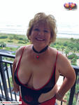 BustyBlissDiaries Busty Granny Big Boobs Seaside